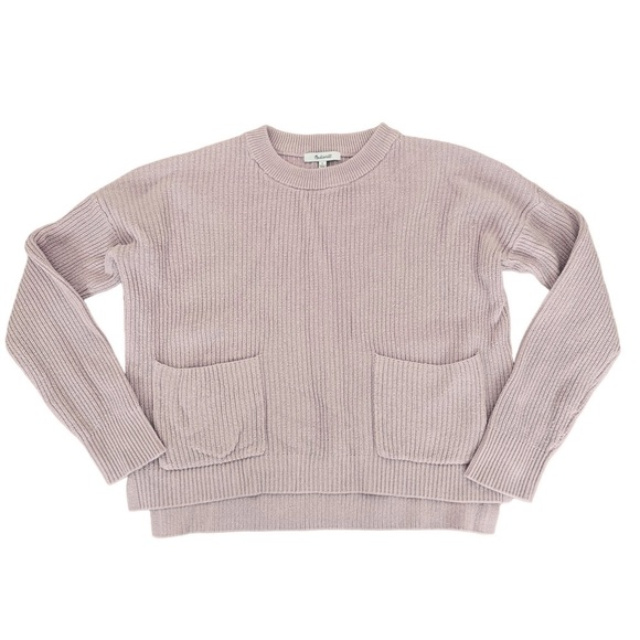 Madewell Patch Pocket Pullover Sweater pink small - Picture 3 of 11